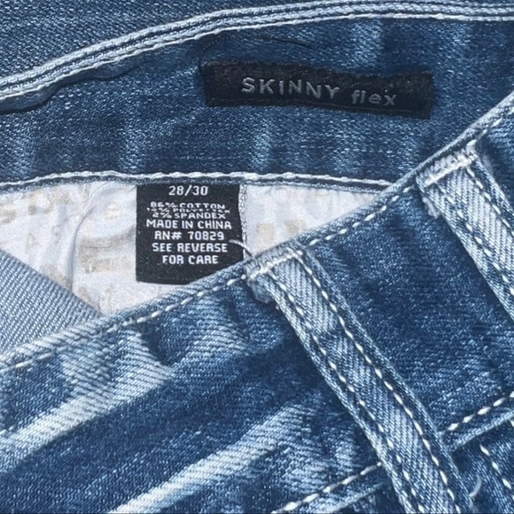 EUC CJ Black Premium Distressed Skinny Flex Blue Jeans, Size Men’s 28/30 - Picture 3 of 8